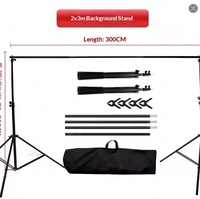 Support de toile de fond 2*3M pour photographie, support de fond pour photomaton, écran vert, éclairage vidéo pour tournage