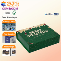 Boîte cadeau de Noël haut de gamme OEM 2026 XP, fermeture magnétique rigide, velours satiné, feuille d'or, emballage personnalisé, boîte cadeau en papier kraft