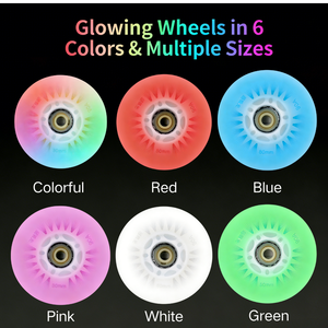 <span class=keywords><strong>Ruedas</strong></span> para Patines en Línea de 76mm 64mm 80mm, LED Luminosas Intermitentes, PU Impermeable, Duraderas, Ligeras, Brillo Ajustable, para Exteriores y Alta Velocidad - Product Image 2