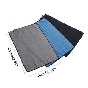 Serviette de golf pliable en trois parties en microfibre à motif gaufré - Product Image 2