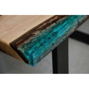 <span class=keywords><strong>Table</strong></span> de salle à manger en résine époxy moderne, hauteur de la maison, café de qualité, pieds de <span class=keywords><strong>Table</strong></span> de <span class=keywords><strong>banc</strong></span> uniques du milieu du siècle, nouvelle collection - Product Image 4