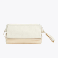 Trousse de Maquillage Portable Esthétique à Motif Fraise Charmant, Boîte de Rangement Beauté Robuste à Double Fermeture Éclair, Imperméable