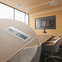 Cabine insonorisée pour espace de travail collaboratif, cabine de conférence mobile, cloison acoustique, salle pour 6 personnes, grand bureau modulaire BIFMA