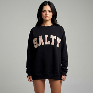Women's Oversized <b>Black</b> Sweatshirt <b>Turtleneck</b> Full Sleeve Solid Anti-Pilling Lined Knitted Cotton Casual Autumn Style - Product Image 1