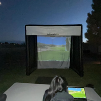 Simulateur de golf gonflable personnalisé Cage d'entraînement Tente Simulateur de golf Enceinte avec écran de projection