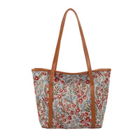BETTY LUORI 2025 Nouveau Sac Fourre-Tout en Toile Grande Capacité Tendance à Bandoulière Unique pour Femme, Décontracté, Polyvalent, Ethnique, avec Fermeture Éclair