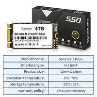 SSD Eksternal Nirkabel Baru 4TB M.2 NGFF SATA 3.0 2242 SK-800 Kecepatan Baca 501-600MB/s Cangkang Logam Plastik untuk Laptop/Tablet/Desktop
