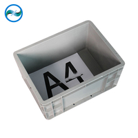 Chiffre d'affaires boîte de transport logistique Standard ue boîte de transport PP * caisse en plastique boîte solide forte 600*400*340mm gris/bleu