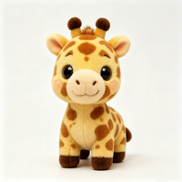 Peluche Girafe Mignonne OEM ODM pour Bébé, Jouet en Peluche Dessin Animé Debout, Animal en Peluche Moelleux, Cadeau d'Anniversaire Anti-Stress pour Enfants, Poupée