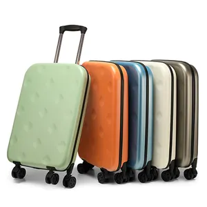 Koper bagasi perjalanan dapat dilipat, koper bagasi berpergian cangkang keras ABS kustom wanita dengan roda