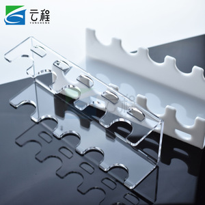 Support mural pour pipettes, support en verre transparent à 5 pièces pour utilisation en laboratoire - Product Image 2