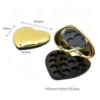 Livraison rapide carré recyclable plastique ABS OEM marque privée Palette de fard à paupières vide avec logo personnalisé perso