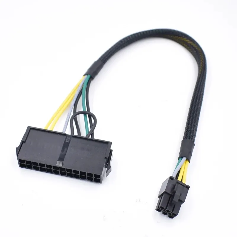 ATX 24 Pin to 6 Pin ATX PSU Power Adapter Cable for DELL 3650 3040 7040 Motherboard