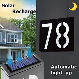 Lámpara Solar para Número de Casa, Luces Solares LED Impermeables para Jardín, Iluminación Exterior Recargable, Luz para Placa de Número de Puerta - Product Image 4