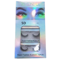 Emballage de cils personnalisé d'approvisionnement d'usine estampage à chaud papier de verre personnalisé boîte en plastique PVC fenêtre matériaux recyclés éponge
