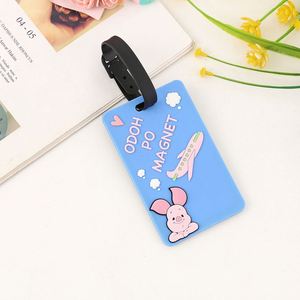 Etiquetas de Equipaje de PVC con Diseño Personalizado de Dibujos Animados, Etiquetas de Identificación Antipérdida, Etiquetas de Viaje, Porta Tarjetas de Goma Suave - Product Image 5