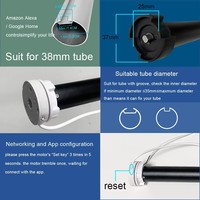 TYSH Mini Control Remoto Moderno por Voz Google Alexa Tuya WiFi para Abreventanas y Cortinas Inteligentes 25, Tubo Motorizado para Decoración del Hogar