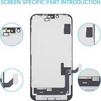 Écran LCD pour téléphone portable au prix d'usine pour iPhone 14, remplacement d'écran LCD, 6,1 pouces, haute luminosité, tactile sensible