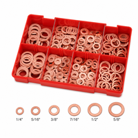 Assortiment de 320 rondelles d'étanchéité en cuivre massif pour l'huile, le carburant et les fixations hydrauliques – Kit de joints d'étanchéité