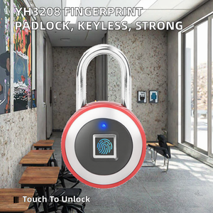 Cadenas intelligent sans clé YH3208 en acier inoxydable avec lecteur d'empreintes digitales, étanche IP66, pour casier scolaire, sécurité haute résistance à la traction 5000N - Product Image 2