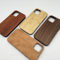 Plaine en bois véritable noyer cerisier noyer bambou palissandre gravure pleine vierge en bois dur coque de téléphone bois pour iPhone 13 14 Pro Max
