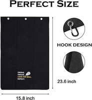 Serviettes de golf en microfibre gaufrée, absorbantes et à séchage rapide, avec logo personnalisé brodé ou imprimé, haute qualité, vente directe usine, faible MOQ