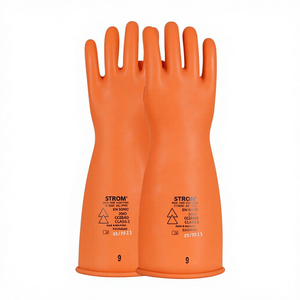 Sarung Tangan Lateks STROM Berinsulasi Industri Tingkat Daya 2 untuk Pekerjaan di Tegangan Listrik Anti-Sengatan Listrik 20KV Karet Non-Steril - Product Image 2