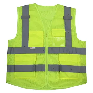 HCSP Construction High Visibility Reflective Safety Vest CE Certificated Work Wear Hi Vis 3M Reflective Vest