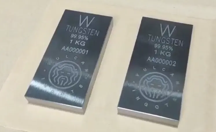 Lingotto di tungsteno puro al 99.95% di elevata purezza prezzo di tungsteno puro di dimensioni personalizzate per kg