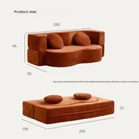 Foshan Furniture Factory Full Sponge Liege sofa Vakuum kompression Halbkreis förmiger Stoff Internet Celebrity Set