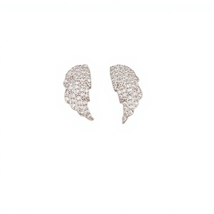 Pendientes de Lujo con Alas de Ángel 2026, Pendientes Brillantes con Micro Pavé de Circonitas, Chapados en Plata, Joyería Espiritual para Mujer, Regalos al por Mayor - Product Image 3