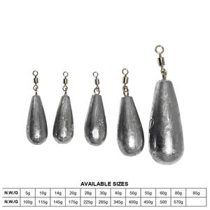 Chumbada de Pesca em Forma de Bomba com Laço e Girador, Chumbada de Pesca em Metal Fundido - Product Image 2