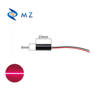 Haute stabilité compacte Mini D8x23mm 650nm 5mw 3V ligne rouge Module laser de type lecteur ACC de qualité industrielle