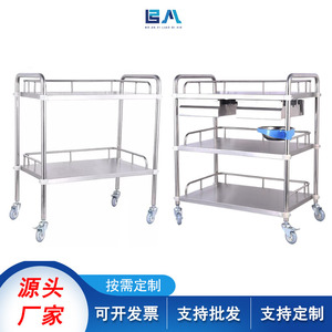 Boan Stainless Steel Treatment Cart Three Layer Medical <b>Trolley</b> With Wheels For Hospital Use - Product Image 4