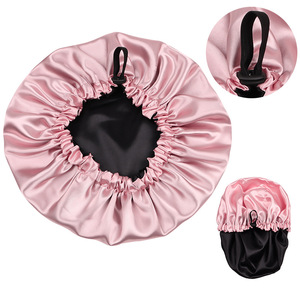 Gorro de satén sedoso de doble capa para mujeres musulmanas, elástico y ajustable, para dormir, antifrizz, protección del cabello, para maternidad y quimioterapia - Product Image 5