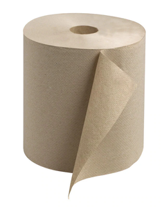 Rollo de toalla de mano de papel reciclado Universal H1 Natural 100% fibra reciclada 6 rollos X 700 pies para inodoros domésticos paquete de 6 rollos por caja - Product Image 2