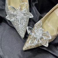 Hiasan Gantung Sepatu Kristal K9, Klip Bunga, Ornamen Mewah Buatan Tangan, Dekorasi Bunga Berhias Berlian Imitasi untuk Sepatu Pernikahan, Meja, Plafon