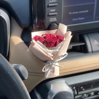Diffuseur de parfum pour voiture, artisanal, parfum bio, clip pour grille d'aération, mini bouquet de fleurs séchées naturelles