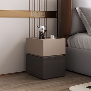 Minimalist Solid Wood Bedside Table Modern Simple <b>Storage</b> <b>Cabinet</b> For Bedroom Living Room - Product Image 2