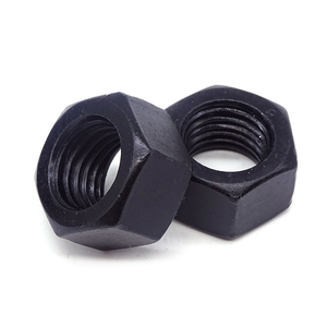 Écrou hexagonal haute résistance de marque ZF A194 <span class=keywords><strong>2H</strong></span> BSF 1 3/4 3/8 5/8 1/4 1/2-8 en acier allié, finition oxyde noir, industrie lourde - Product Image 1