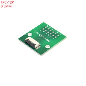 FPC-12PIN CABO PASSO 0.5 MILÍMETROS PARA DIP PASSO 2.54 MILÍMETROS SMT PCB adaptador BOARD 12Pin 12P FPC FFC conector do FIO PARA DIP12 Conversor