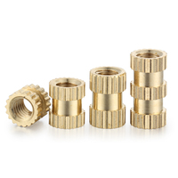 M2 M3 M4 M5 M6 M8 M10 femelle en laiton moleté insert fileté moulé machines de traitement écrous métalliques pour les applications minières