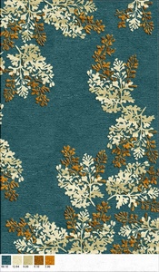Hand Tufted Floral Design Custom Colors Custom Shape Wool Silk Area Rug Rectangle Modern Style Stain Resistant Non-Slip - Product Image 2