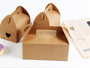 Giấy Kraft dùng một lần Macaron hộp nướng bánh mì Sushi bao bì không thấm nước sóng kết thúc 3mm UV mờ thực phẩm đồ uống - Product Image 2