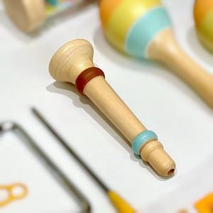 Ensemble d'instruments de percussion en bois en gros avec xylophone, tambourin, piccolo, flûte et tube sonore pour l'éducation musicale et le jeu des enfants - Product Image 5