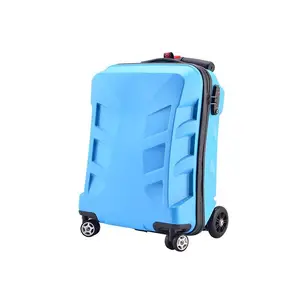 Travel Luggage 2022 Trending Maletas Innovative ABS PC Trolley Luggage Bags Kids Folding Suit Case Scooter Travel Suitcase