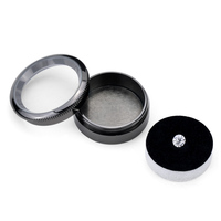 Boîte de rangement élégante en métal rond pour pierres précieuses et diamants, idéale pour la présentation de bijoux de luxe en gros