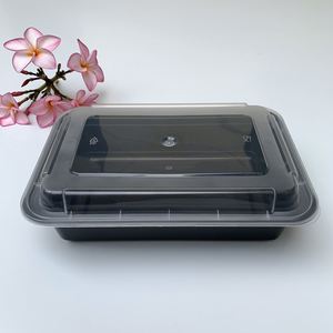 Conteneur alimentaire rectangulaire en plastique PP jetable pour micro-ondes, format MF38 OZ, pour la vente en gros - Product Image 2