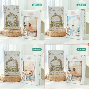 Wholesale 105*105cm Pure Cotton <b>Baby</b> Bath Towel and Blanket Breathable Newborn Swaddle <b>Gift</b> <b>Box</b> Kids' Bedding - Product Image 6