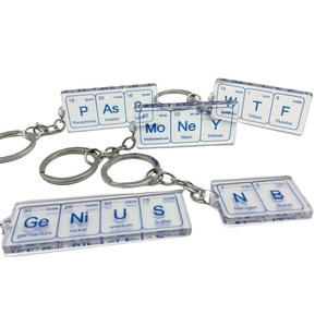 Llavero de la Tabla Periódica de los Elementos, Divertido Llavero Acrílico para Estudiantes, Ba Bi Es Be Ni Ce, Colgante para el Día del Maestro - Product Image 1